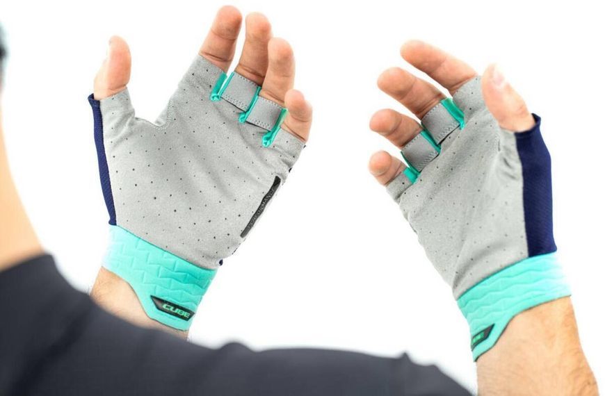 Перчатки Cube Performance Short Finger Gloves Blue L 11219 фото