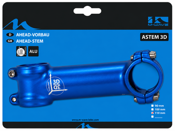 Вынос руля M-Wave Astem Ahead 3D handle stem, синий 404296 фото