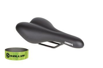 Седло ONRIDE Nap, рамки сталь, черное, 272 х 155 мм + светоотражающая полоска KLS 3M 30 см 6936116102226 фото