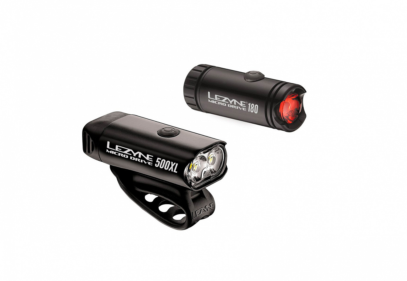 LEZYNE Micro Drive 500XL Bicycle Headlight/Micro Drive Tail Light Pair